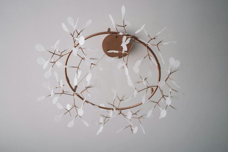 plafonnier décentré